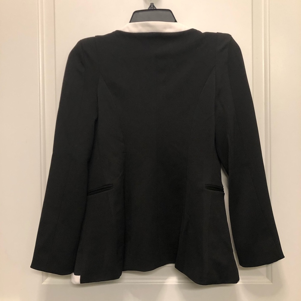 Black White Lined Blazer Small - Picture 2 of 4